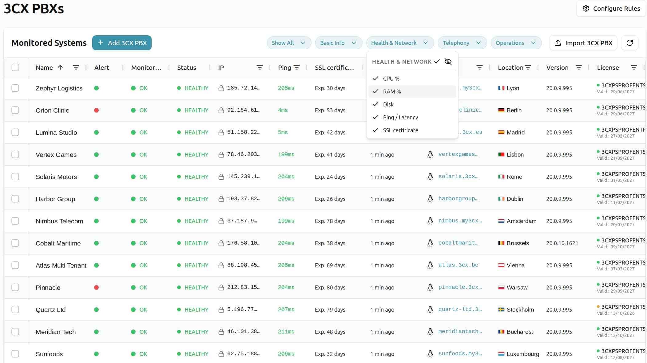 Fleet monitoring